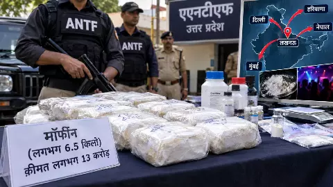 लखनऊ में 13 करोड़ की मॉर्फीन बरामद, दिल्ली-मुंबई तक सप्लाई के शक में बड़े नेटवर्क की जांच तेज लखनऊ में 13 करोड़ की मॉर्फीन बरामद, दिल्ली-मुंबई तक सप्लाई के शक में बड़े नेटवर्क की जांच तेज
