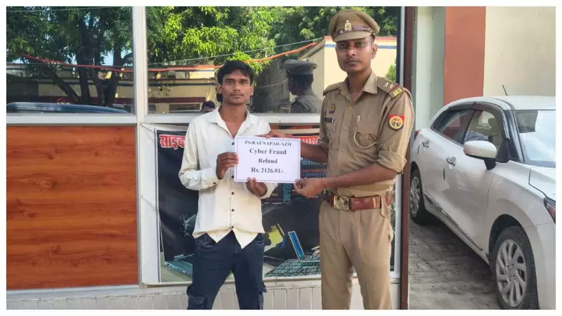 Azamgarh News: पुलिस की साइबर टीम ने फ्रॉड के पीड़ित को 2,126.01 की धनराशि वापस कराई Azamgarh News: पुलिस की साइबर टीम ने फ्रॉड के पीड़ित को 2,126.01 की धनराशि वापस कराई