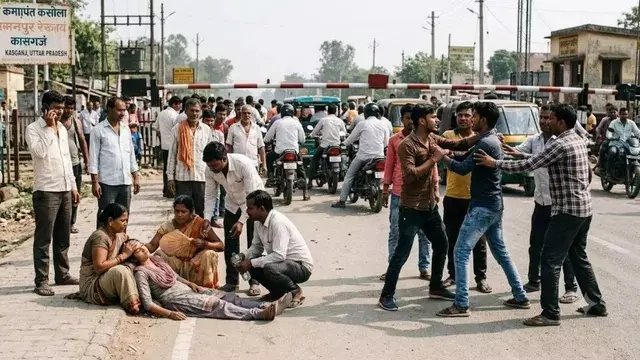 प्रेमिका को दूसरे युवक के साथ देख आपा खो बैठा प्रेमी, कासगंज में सड़क पर मचा हंगामा प्रेमिका को दूसरे युवक के साथ देख आपा खो बैठा प्रेमी, कासगंज में सड़क पर मचा हंगामा