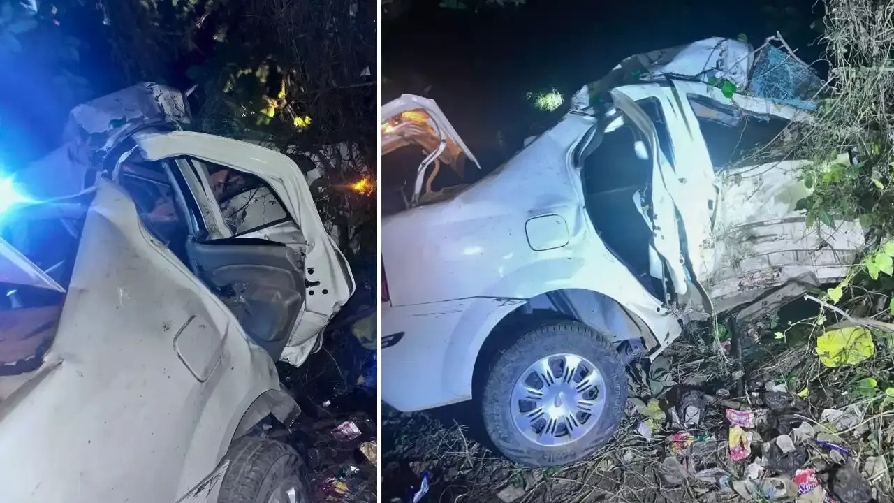 Kushinagar News: कुशीनगर में भीषण सड़क हादसा, पेड़ से टकराई तेज रफ्तार कार; 4 युवकों की मौत Kushinagar News: कुशीनगर में भीषण सड़क हादसा, पेड़ से टकराई तेज रफ्तार कार; 4 युवकों की मौत