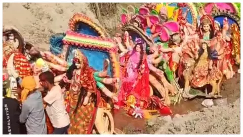 Immersion of more than 500 Durga statues, tight interaction of security