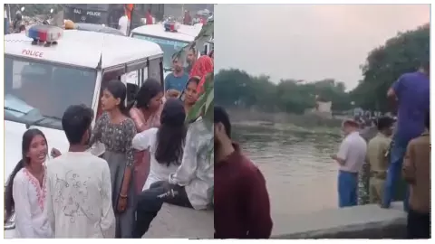 कोटा में दुर्गा विसर्जन के दौरान बड़ा हादसा, नहर में पलटी नाव, 4 लोग लापता कोटा में दुर्गा विसर्जन के दौरान बड़ा हादसा, नहर में पलटी नाव, 4 लोग लापता