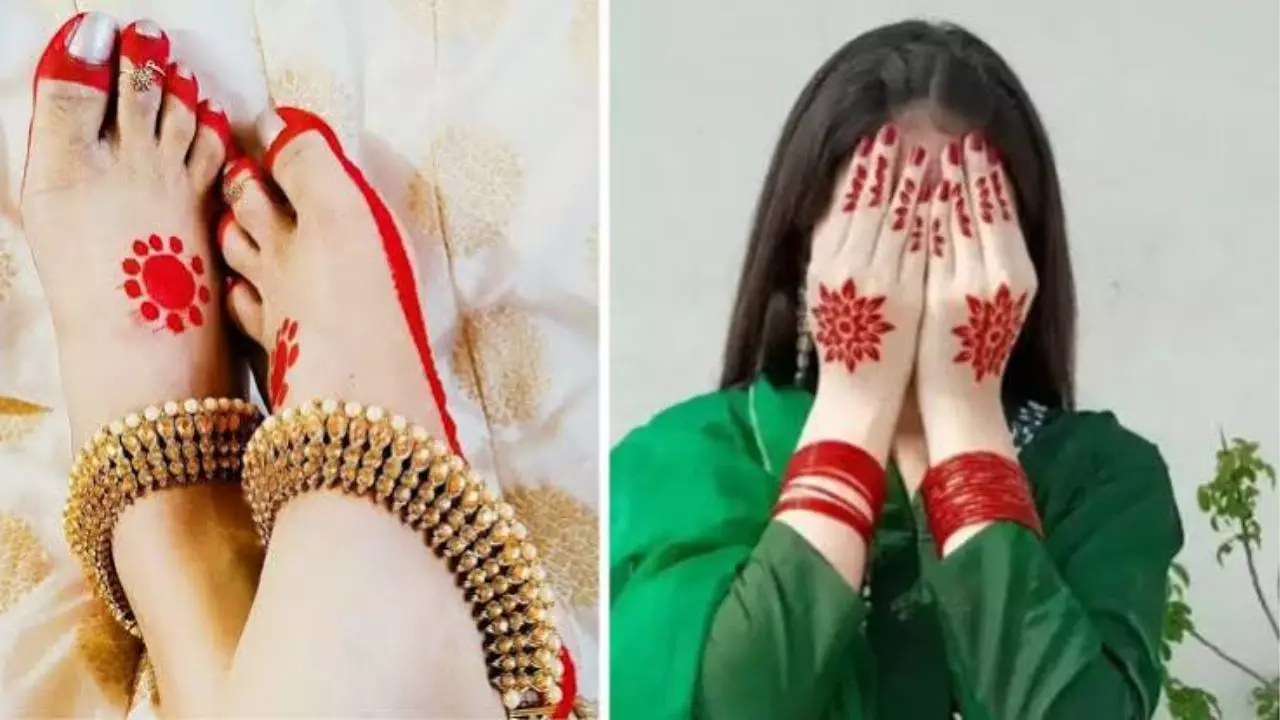 Karwa Chauth Alta Designs for Feet: LATEST HINDI NEWS|NEWS TRACK HINDI SAMACHAR