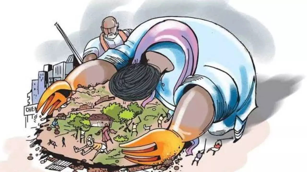 Allegation of occupation of Talabi land worth Rs 3 crore Allegation of occupation of Talabi land worth Rs 3 crore