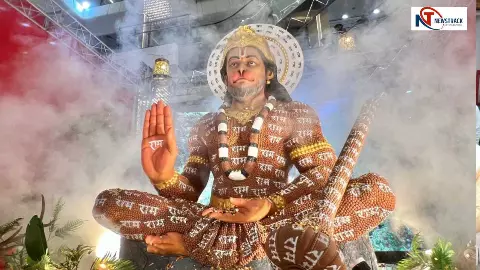 Asias largest 24 feet tall Hanuman statue installed in Lucknow Asias largest 24 feet tall Hanuman statue installed in Lucknow