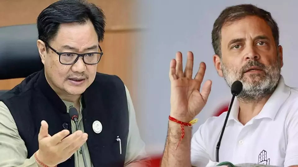 SIR विवाद: दिल्ली महारैली से पहले किरेन रिजिजू ने कांग्रेस से पूछे 5 सवाल; राहुल गांधी को दी  चुनौती