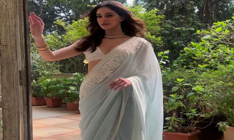 Ananya Panday: साड़ी में अनन्या पांडे ने दिखाईं अपनी दिलकश अदाएं, शाहरुख की बेटी का आया दिल