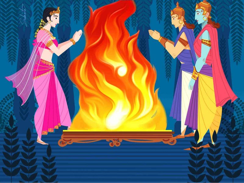 Sita Agni Pariksha Story: सीता के अग्नि में समाने का सूत्र नहीं जान पाये लक्ष्मण