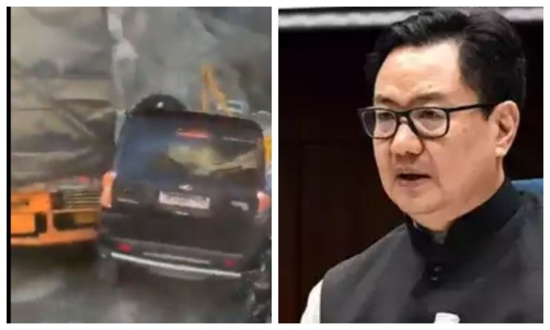 Kiren Rijiju Car Accident: बाल-बाल बचे केंद्रीय कानून मंत्री किरेन रिजिजू, जम्मू-कश्मीर में ट्रक से टकराई कार