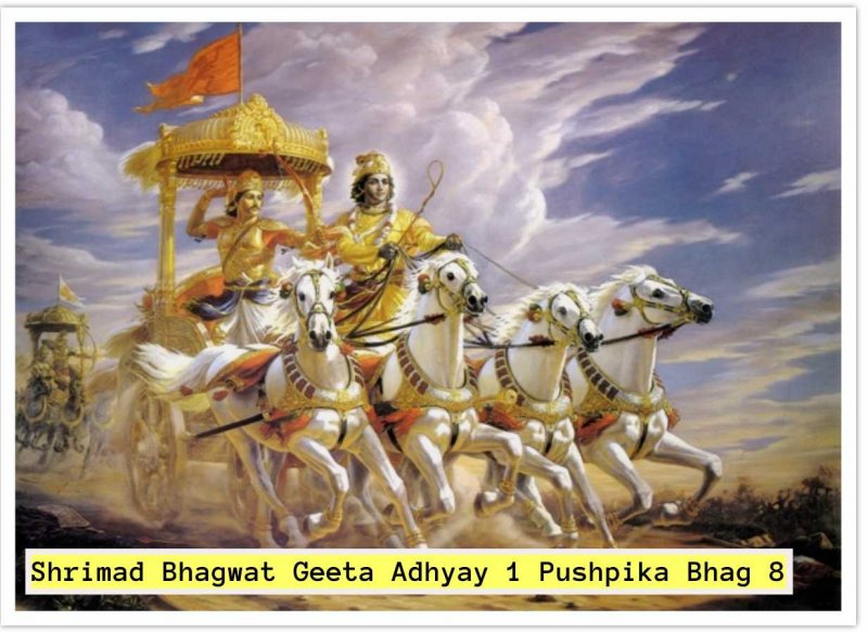 Shrimad Bhagwat Geeta Adhyay: युद्ध क्षेत्र में आध्यात्मिक संवाद, भगवद्गीता - ( अध्याय - 1/ पुष्पिका ( अंक - 8 )