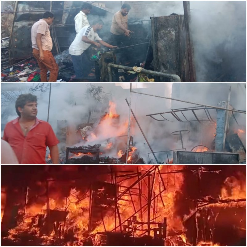 Kanpur Fire: कानपुर में फिर लगी आग, ‘चालीस दुकान’ मार्केट में कई दुकानें खाक