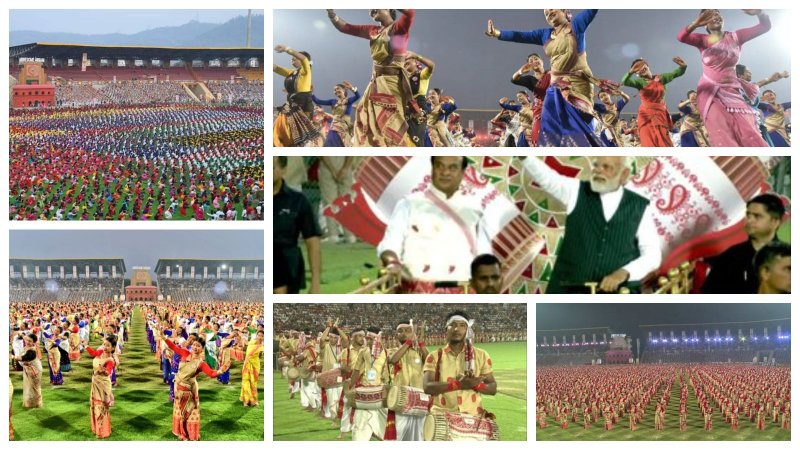गिनीज बुक वर्ल्ड रिकॉर्ड्स में शामिल हुआ Assam का बिहू नृत्य, PM मोदी भी मौजूद...11304 नर्तकों का शानदार प्रदर्शन
