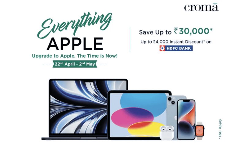 Apple iPhones Offer: क्रोमा पर सेल में सस्ते मिल रहे हैं आईफ़ोन, यहां जाने जबरदस्त ऑफर्स