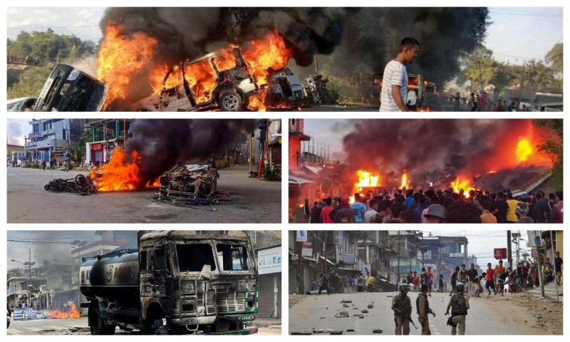 Manipur Violence: मणिपुर में हिंसा जारी, दंगाइयों ने इम्फाल में फूंकी कार...त्रिपुरा-नागालैंड ने जारी किए हेल्पलाइन नंबर