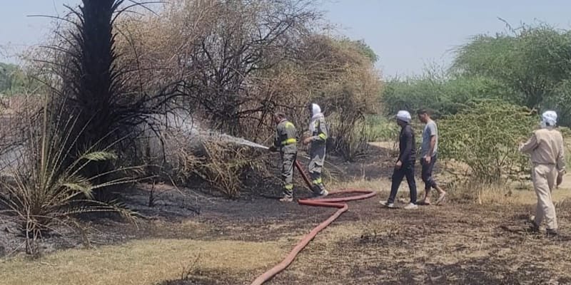 Jhansi News: कपड़ा गोदाम में लगी आग, इस इलाके में जंगल से भी उठ रहीं लपटें