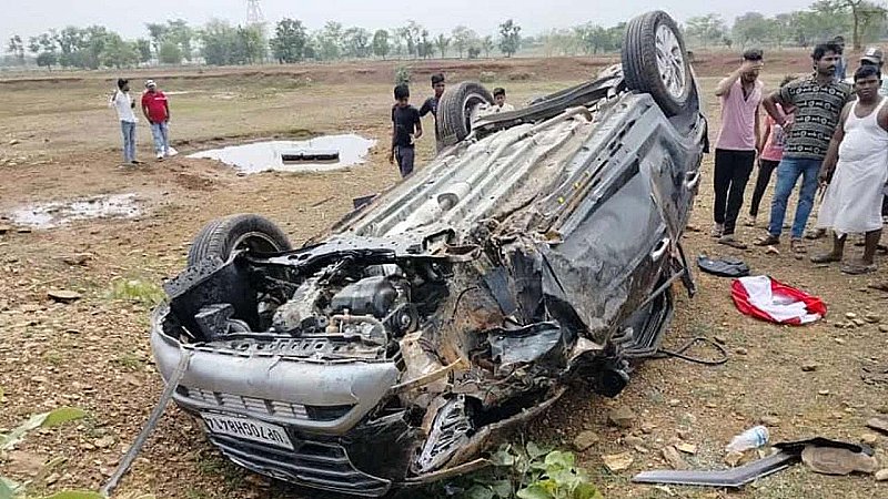 Prayagraj News: मध्यप्रदेश के रीवा में पलटी प्रयागराज के युवकों की कार, चार की मौत, दो घायल