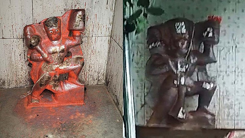 Aligarh News: आस्था से खिलवाड़ः धार्मिक स्थल पर काले तेल से पोती हनुमान जी की मूर्ति, भक्तों में आक्रोश, किया हंगामा