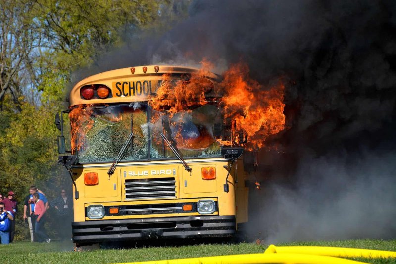 Ryan International School bus catches fire on Delhi-Meerut Road, govt to probe