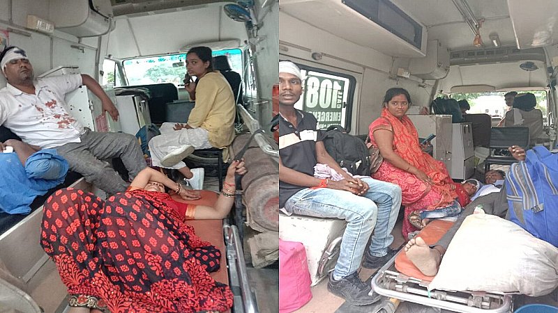 Kannauj News: भीषण सड़क हादसा, तेज रफ्तार अनियंत्रित होकर खाई में गिरी, एक महिला की मौत, 21 यात्री घायल